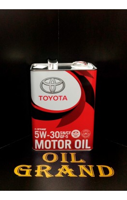 TOYOTA Motor Oil SN/GF-5 5W30, синтетическое, 4л