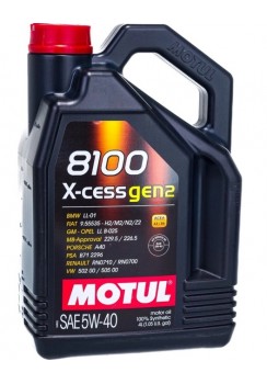 MOTUL 8100 X-CLEAN GEN2 5W40, 4л