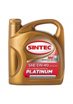SINTEC PLATINUM SAE 5W40 API SN/CF ACEA A3/B4, 4л