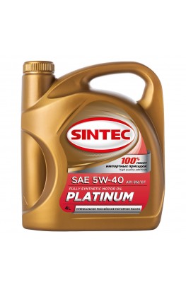 SINTEC PLATINUM SAE 5W40 API SN/CF ACEA A3/B4, 4л